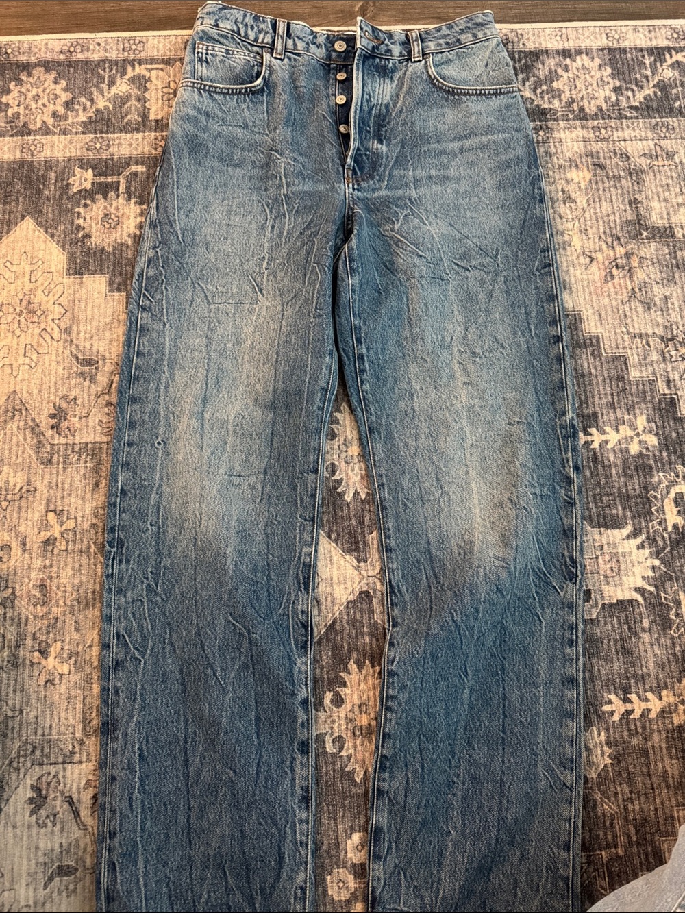 Women's Boyfriend Jeans in Faded Blue - Classic Casual Fit